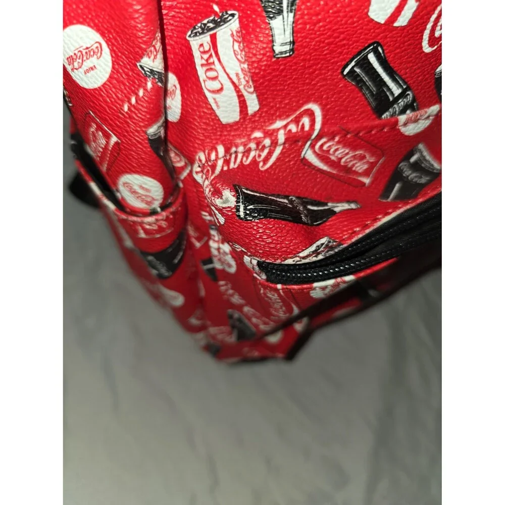 Coca cola brand coke bottle coke can print mini backpack purse bookbag!